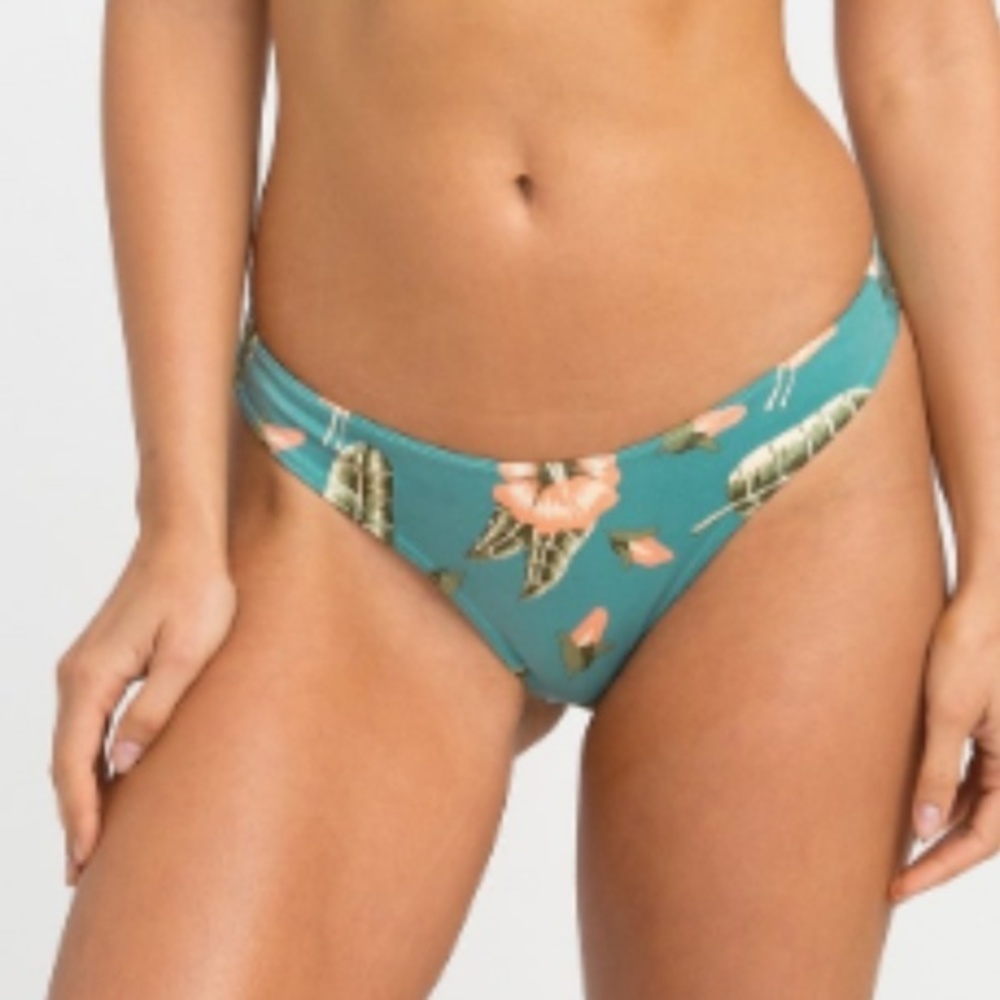 NWT RVCA Floral High Cut Bikini Bottoms